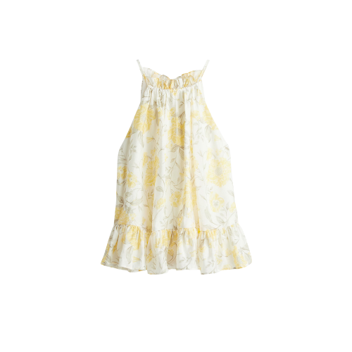 Frill-detail sleeveless top