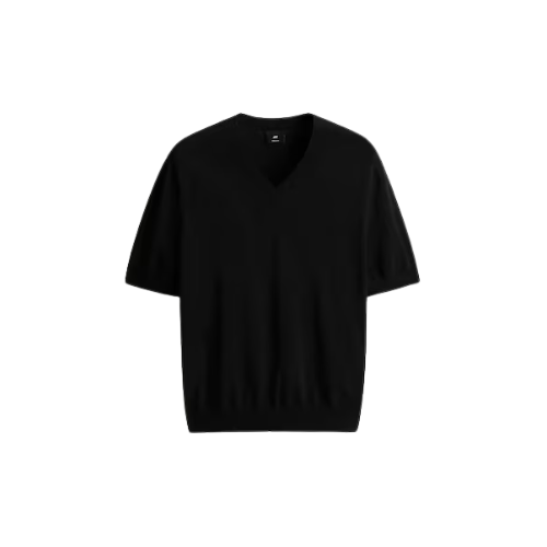 Regular Fit Fine-knit V-neck T-shirt